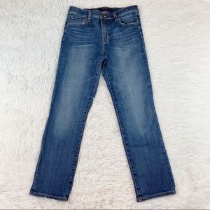 J Brand high waisted straight leg blue jeans medium wash